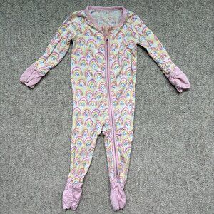 Little Sleepies Pastel Rainbows Zippy (0-3M)